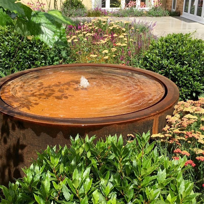 Maintenance-Free Corten Outdoor Water Fountain Wholesale